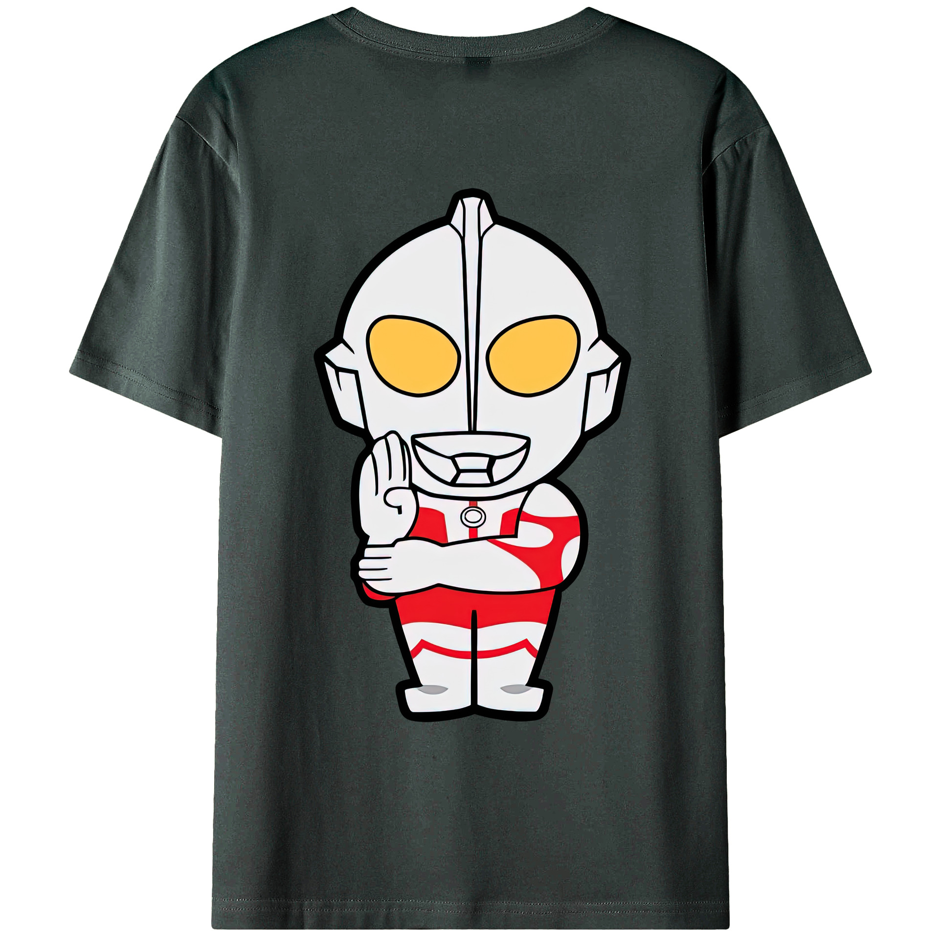 （画像用） ウルトラマン Ultraman 綿100％ メンズ半袖Tシャツ（バックプリント） 通気性